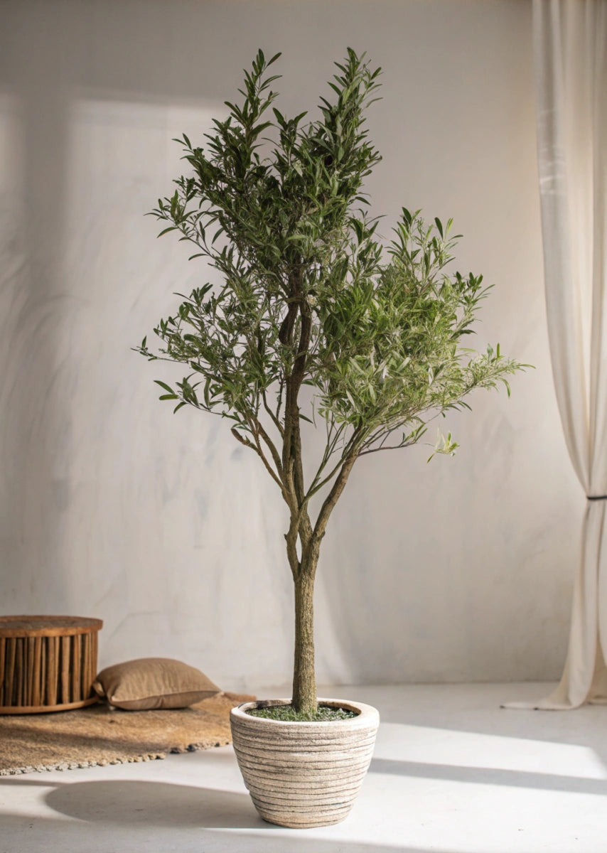 Mediterranean Artificial Olive Faux Tree