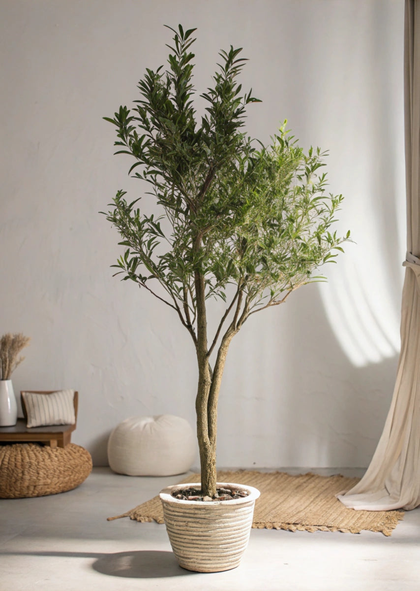 Mediterranean Artificial Olive Faux Tree